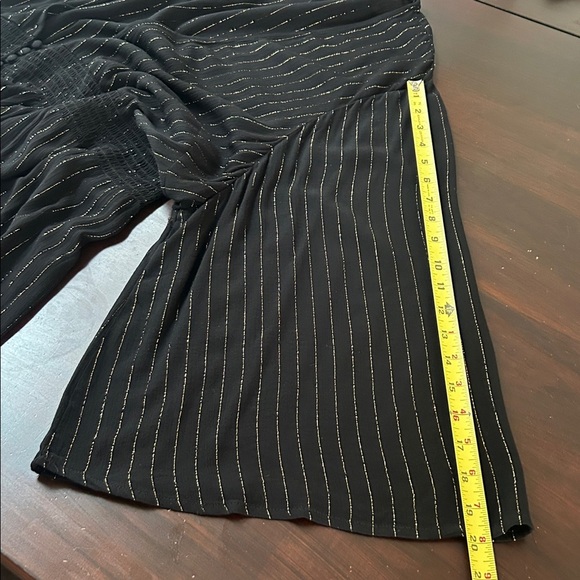 Torrid Black Gauze Button Front Smocked Babydoll Blouse Size 5X - Picture 15 of 16